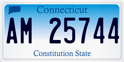 CT license plate AM25744