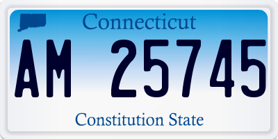 CT license plate AM25745