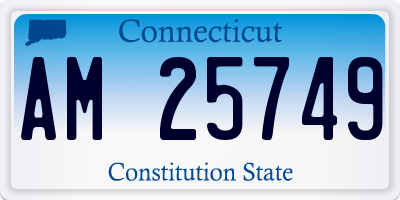CT license plate AM25749