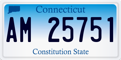 CT license plate AM25751