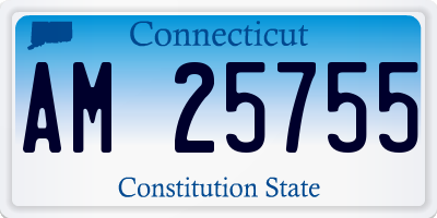 CT license plate AM25755
