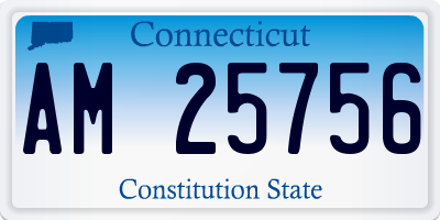 CT license plate AM25756