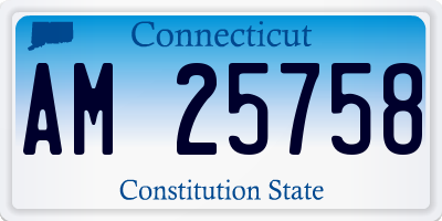 CT license plate AM25758