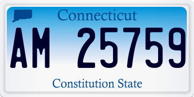CT license plate AM25759