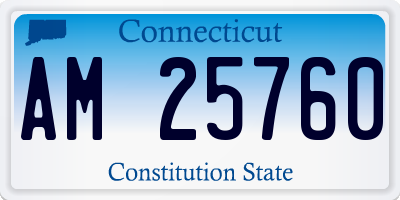 CT license plate AM25760