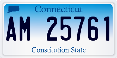 CT license plate AM25761