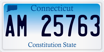 CT license plate AM25763