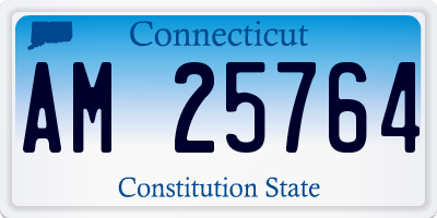 CT license plate AM25764