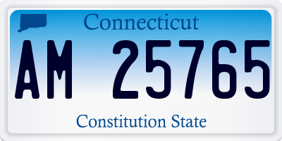 CT license plate AM25765