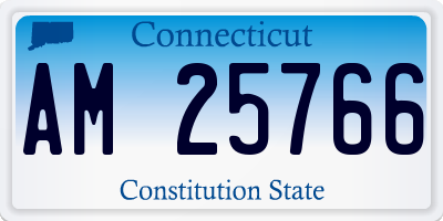 CT license plate AM25766