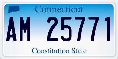 CT license plate AM25771