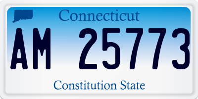 CT license plate AM25773