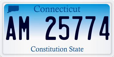 CT license plate AM25774