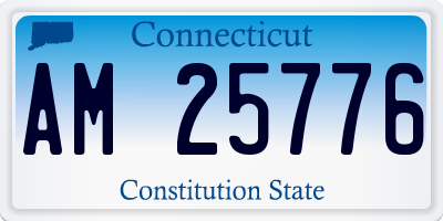 CT license plate AM25776