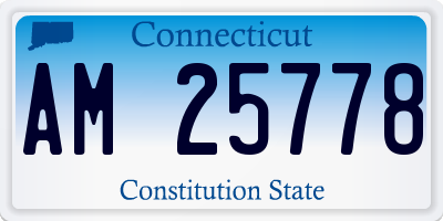CT license plate AM25778