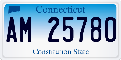 CT license plate AM25780