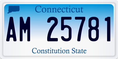 CT license plate AM25781