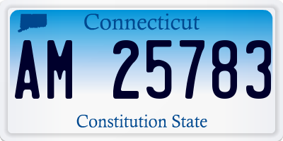 CT license plate AM25783