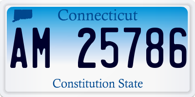 CT license plate AM25786
