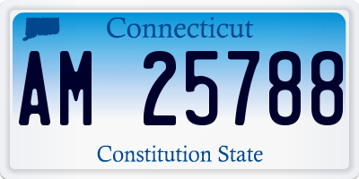 CT license plate AM25788