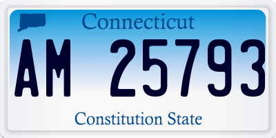 CT license plate AM25793