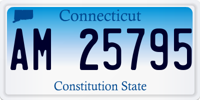 CT license plate AM25795