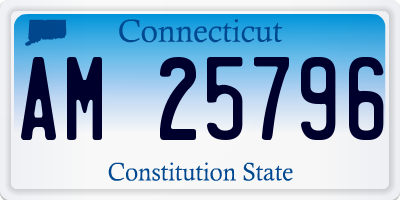 CT license plate AM25796