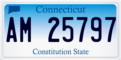 CT license plate AM25797