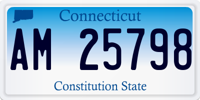 CT license plate AM25798