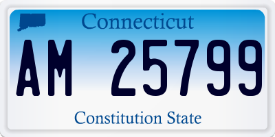 CT license plate AM25799
