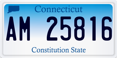 CT license plate AM25816