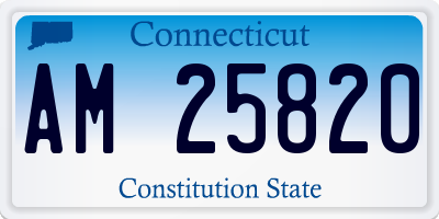 CT license plate AM25820