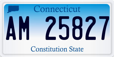 CT license plate AM25827