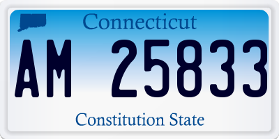 CT license plate AM25833