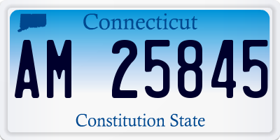 CT license plate AM25845