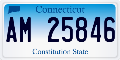 CT license plate AM25846