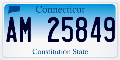 CT license plate AM25849