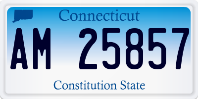 CT license plate AM25857