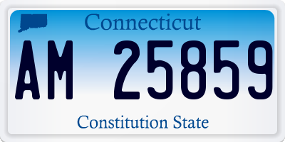 CT license plate AM25859