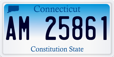 CT license plate AM25861