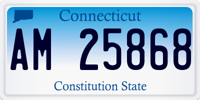 CT license plate AM25868