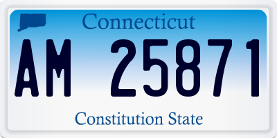 CT license plate AM25871