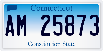 CT license plate AM25873