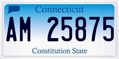 CT license plate AM25875