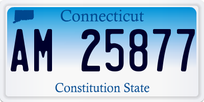 CT license plate AM25877