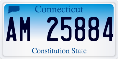 CT license plate AM25884