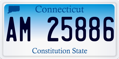 CT license plate AM25886
