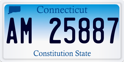 CT license plate AM25887