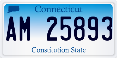 CT license plate AM25893