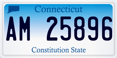 CT license plate AM25896